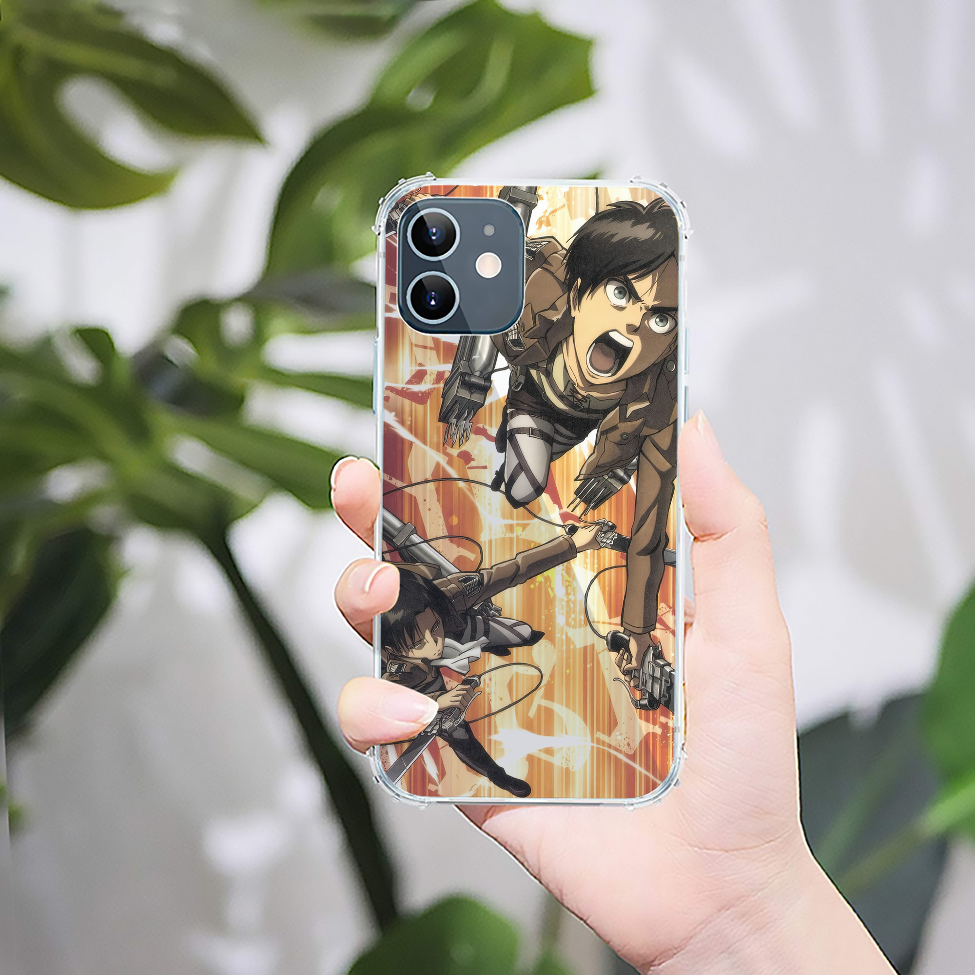 （画像用） 進撃の巨人 Attack on Titan 【iPhone 12シリーズ対応】透明スマホケース（クリアソフトケース）